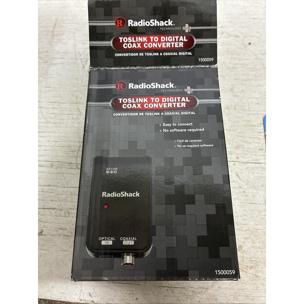 Genuine Radioshack (1142011) Easy To Connect Toslink To Digital Coax Converter